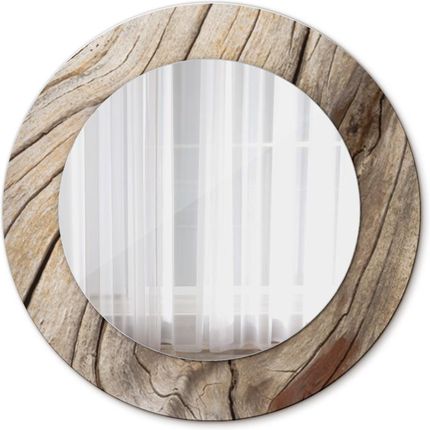 Tulup Lustro dekoracyjne okrągłe Pęknięte drewno 50cm (LSDOP00094)