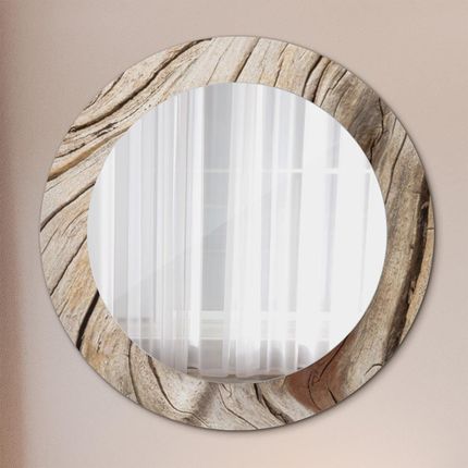 Tulup Lustro dekoracyjne okrągłe Pęknięte drewno 60cm (LSDOP00094)