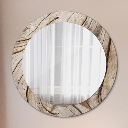 Tulup Lustro dekoracyjne okrągłe Pęknięte drewno 70cm (LSDOP00094)