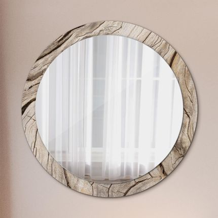 Tulup Lustro dekoracyjne okrągłe Pęknięte drewno 90cm (LSDOP00094)