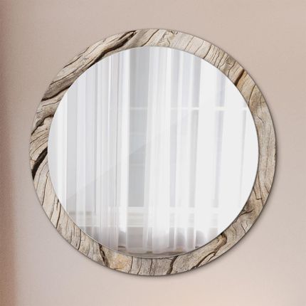 Tulup Lustro dekoracyjne okrągłe Pęknięte drewno 100cm (LSDOP00094)