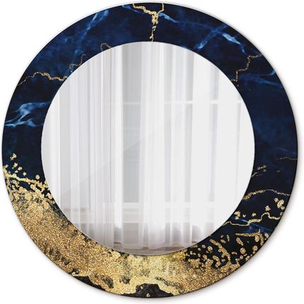 Tulup Lustro dekoracyjne okrągłe Niebieski marmur 50cm (LSDOP00097)