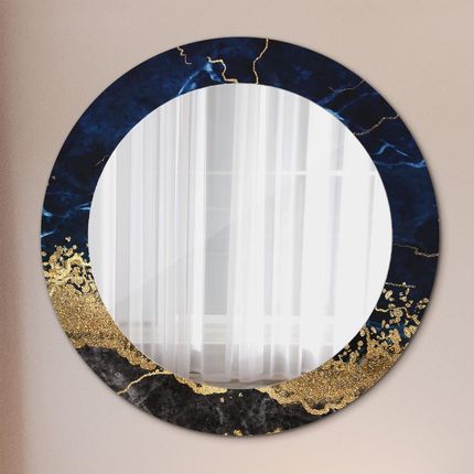 Tulup Lustro dekoracyjne okrągłe Niebieski marmur 60cm (LSDOP00097)
