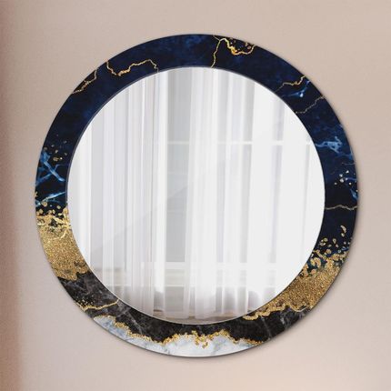 Tulup Lustro dekoracyjne okrągłe Niebieski marmur 70cm (LSDOP00097)