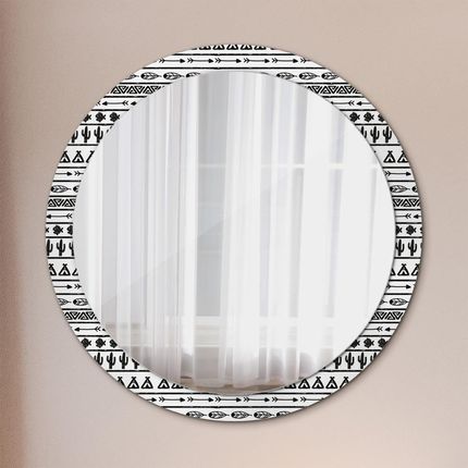 Tulup Lustro dekoracyjne okrągłe Boho minimalistyczny 100cm (LSDOP00031)
