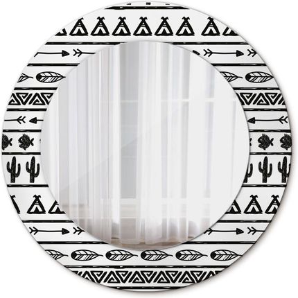 Tulup Lustro dekoracyjne okrągłe Boho minimalistyczny 50cm (LSDOP00031)