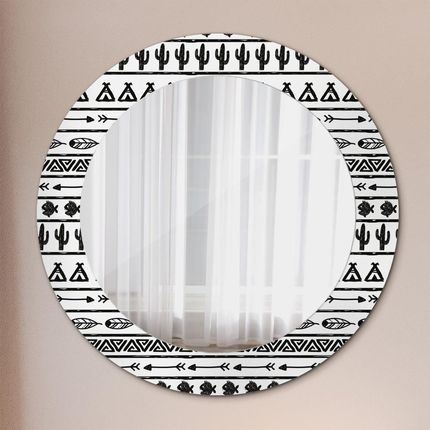 Tulup Lustro dekoracyjne okrągłe Boho minimalistyczny 60cm (LSDOP00031)