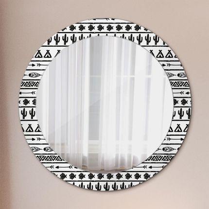 Tulup Lustro dekoracyjne okrągłe Boho minimalistyczny 70cm (LSDOP00031)