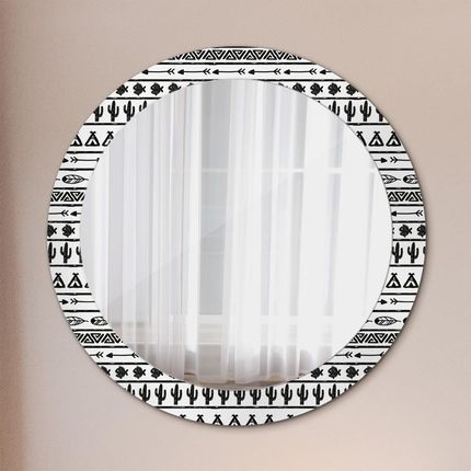 Tulup Lustro dekoracyjne okrągłe Boho minimalistyczny 80cm (LSDOP00031)