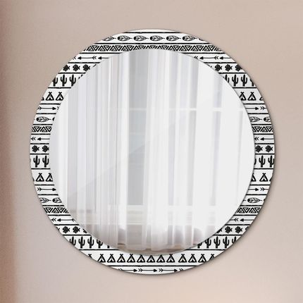 Tulup Lustro dekoracyjne okrągłe Boho minimalistyczny 90cm (LSDOP00031)