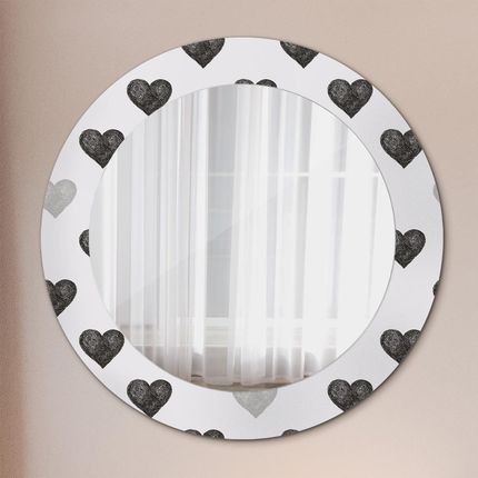 Tulup Lustro dekoracyjne okrągłe Abstrakcyjne serca 60cm (LSDOP00043)
