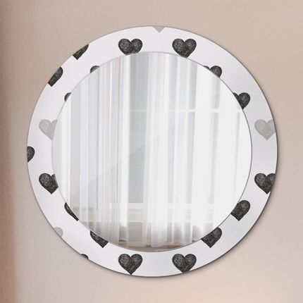 Tulup Lustro dekoracyjne okrągłe Abstrakcyjne serca 70cm (LSDOP00043)