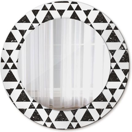 Tulup Lustro dekoracyjne okrągłe Trójkąty geometria 50cm (LSDOP00046)