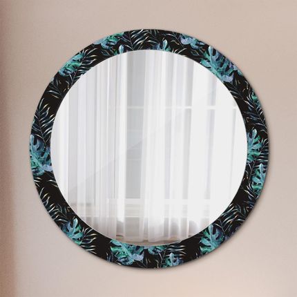 Tulup Lustro dekoracyjne okrągłe Egzotyczne liście 80cm (LSDOP00048)