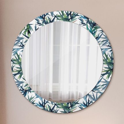 Tulup Lustro dekoracyjne okrągłe Niebieskie palmy 70cm (LSDOP00058)