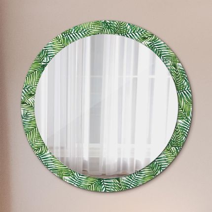Tulup Lustro dekoracyjne okrągłe Tropikalna palma 90cm (LSDOP00070)