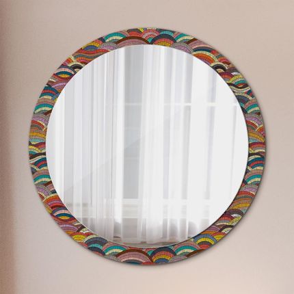 Tulup Lustro dekoracyjne okrągłe Bohemiczny ornament 100cm (LSDOP00078)