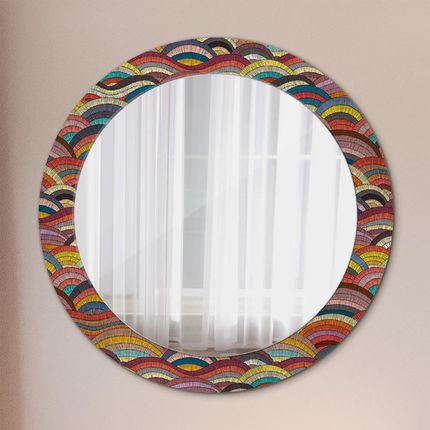 Tulup Lustro dekoracyjne okrągłe Bohemiczny ornament 70cm (LSDOP00078)