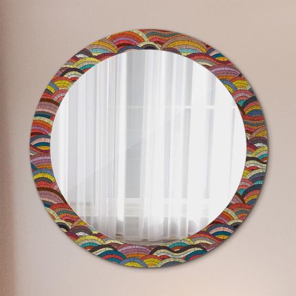 Tulup Lustro dekoracyjne okrągłe Bohemiczny ornament 80cm (LSDOP00078)