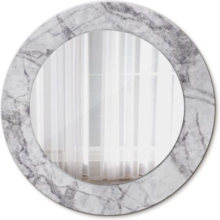 Tulup Lustro dekoracyjne okrągłe Biały marmur 50cm (LSDOP00080)