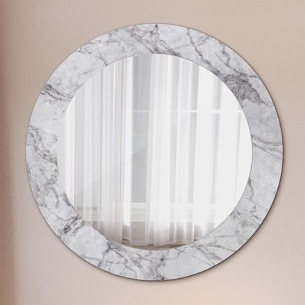 Tulup Lustro dekoracyjne okrągłe Biały marmur 60cm (LSDOP00080)