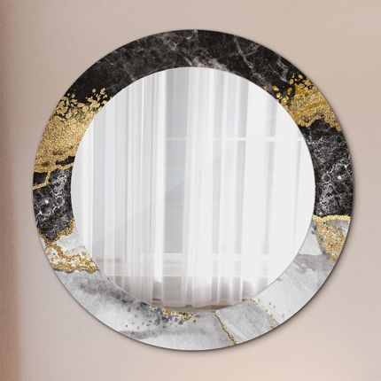 Tulup Lustro dekoracyjne okrągłe Marmur i złoto 60cm (LSDOP00082)