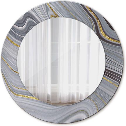 Tulup Lustro dekoracyjne okrągłe Szary marmur 50cm (LSDOP00086)