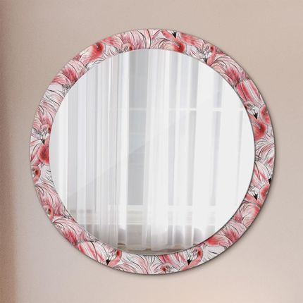 Tulup Lustro dekoracyjne okrągłe Wzór flaminga 90cm (LSDOP00154)