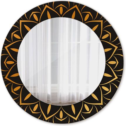 Tulup Lustro dekoracyjne okrągłe Złota mandala 50cm (LSDOP00158)