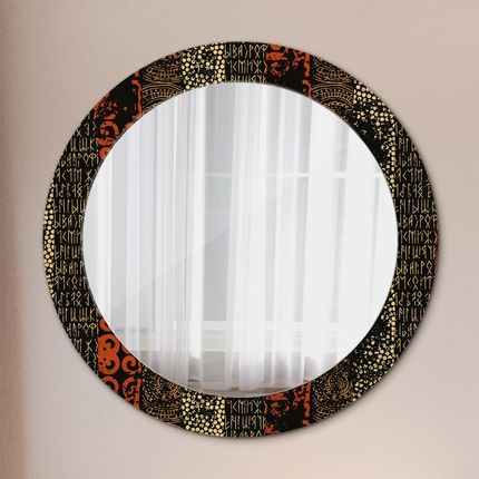 Tulup Lustro z nadrukiem okrągłe Grunge abstrakcyjny wzór 70cm (LSDOP00110)