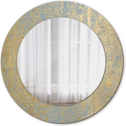 Tulup Lustro dekoracyjne okrągłe Złota folia tekstura 50cm (LSDOP00121)