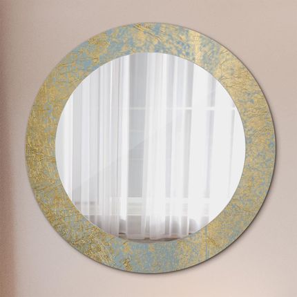 Tulup Lustro dekoracyjne okrągłe Złota folia tekstura 60cm (LSDOP00121)