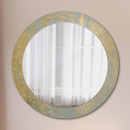 Tulup Lustro dekoracyjne okrągłe Złota folia tekstura 70cm (LSDOP00121)