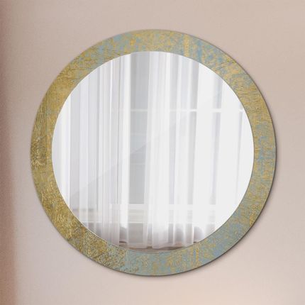 Tulup Lustro dekoracyjne okrągłe Złota folia tekstura 80cm (LSDOP00121)