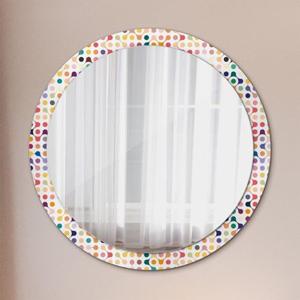 Tulup Lustro dekoracyjne okrągłe Bezszwowy wielokolorowy 100cm (LSDOP00125)