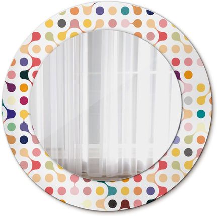 Tulup Lustro dekoracyjne okrągłe Bezszwowy wielokolorowy 50cm (LSDOP00125)