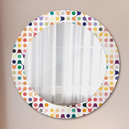 Tulup Lustro dekoracyjne okrągłe Bezszwowy wielokolorowy 60cm (LSDOP00125)