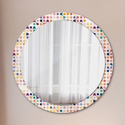 Tulup Lustro dekoracyjne okrągłe Bezszwowy wielokolorowy 90cm (LSDOP00125)