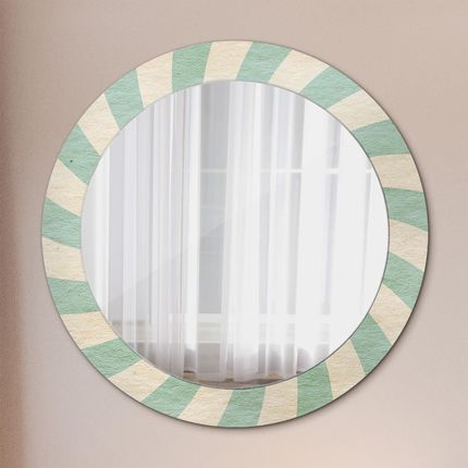 Tulup Lustro dekoracyjne okrągłe Retro pastelowy wzór 70cm (LSDOP00127)