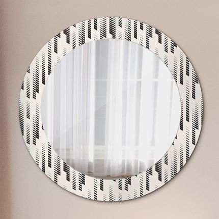Tulup Lustro dekoracyjne okrągłe Wzór w paski 60cm (LSDOP00128)