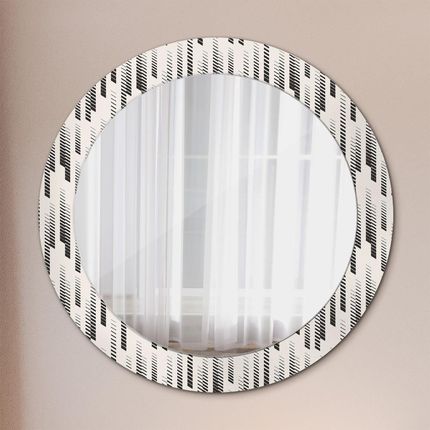 Tulup Lustro dekoracyjne okrągłe Wzór w paski 70cm (LSDOP00128)