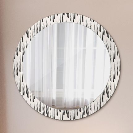Tulup Lustro dekoracyjne okrągłe Wzór w paski 80cm (LSDOP00128)
