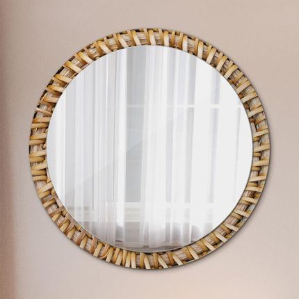 Tulup Lustro dekoracyjne okrągłe Naturalny warkocz 100cm (LSDOP00133)