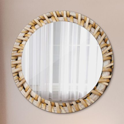 Tulup Lustro dekoracyjne okrągłe Naturalny warkocz 70cm (LSDOP00133)