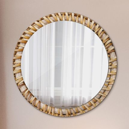Tulup Lustro dekoracyjne okrągłe Naturalny warkocz 90cm (LSDOP00133)