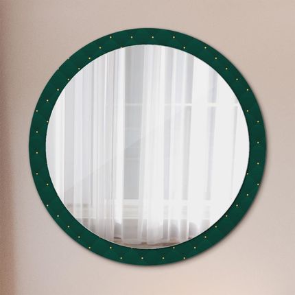 Tulup Lustro dekoracyjne okrągłe Zielony luksusowy szablon 100cm (LSDOP00134)