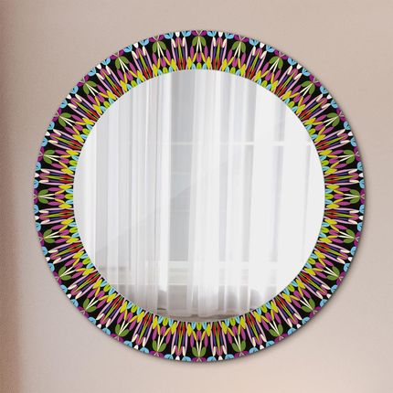 Tulup Lustro z nadrukiem dekoracyjne okrągłe Psychodeliczny wzór mandali 60cm (LSDOP00142)