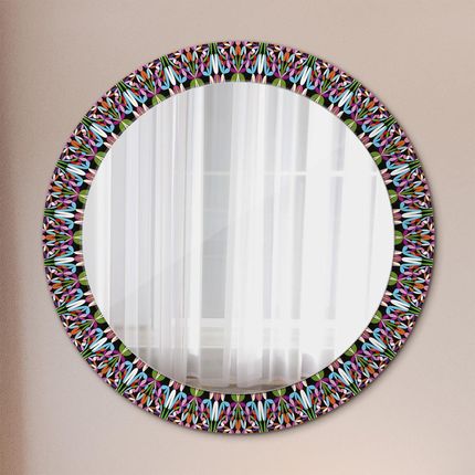 Tulup Lustro z nadrukiem dekoracyjne okrągłe Psychodeliczny wzór mandali 70cm (LSDOP00142)