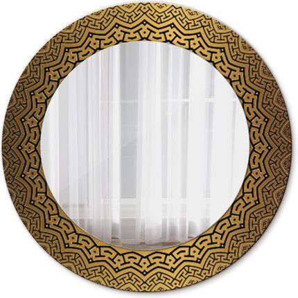 Tulup Lustro dekoracyjne okrągłe Grecki ornament 50cm (LSDOP00176)