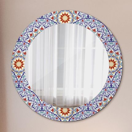 Tulup Lustro dekoracyjne okrągłe Orientalna kolorowa kompozycja 60cm (LSDOP00180)